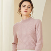 Half Turtleneck Cashmere Loose Short Pullover Cashmere Sweater